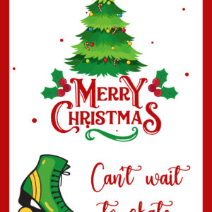 Christmas greeting card for skaters